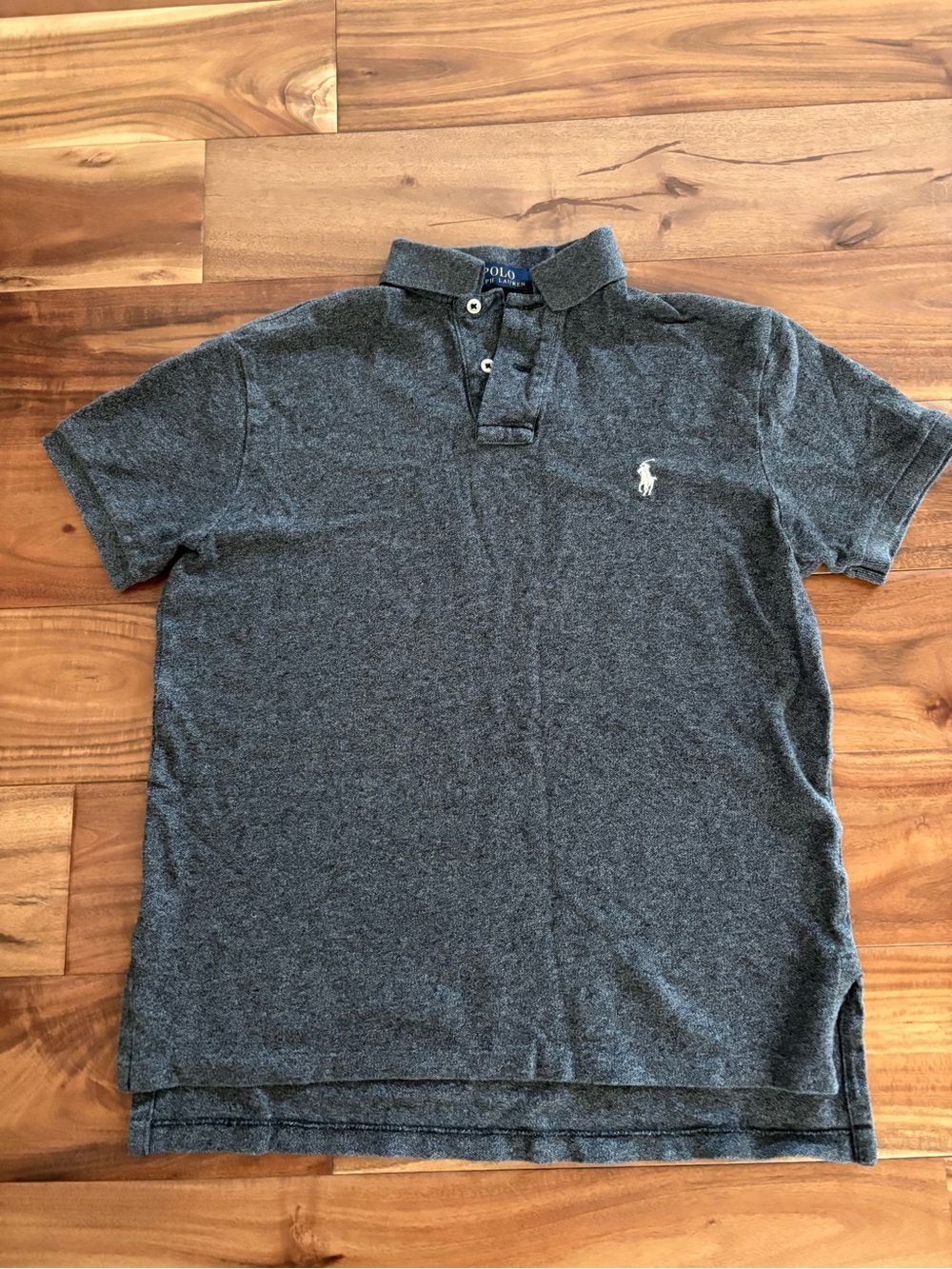 Polo Ralph Lauren Gray Heather Polo Shirt with White Pony size Small